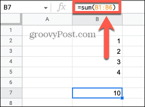 Google Sheets sans référence circulaire