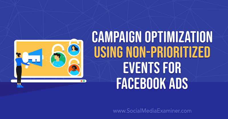 Optimisation de campagne à l'aide d'événements non prioritaires pour les publicités Facebook par Anna Sonnenberg sur Social Media Examiner.
