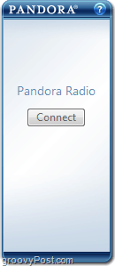 bouton de connexion pour démarrer le gadget pandora windows 7