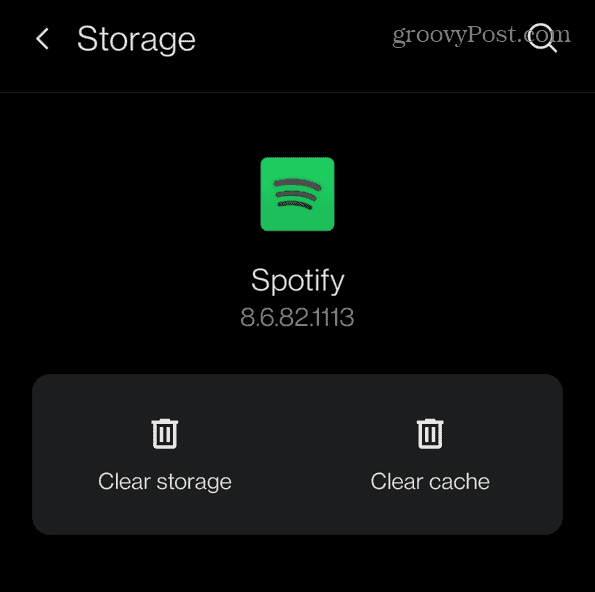 effacer Spotify Cache Spotify Android