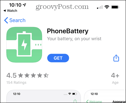 Installez l'application PhoneBattery depuis l'App Store