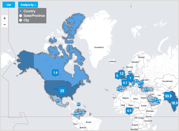 Tweetsmap analyse par pays