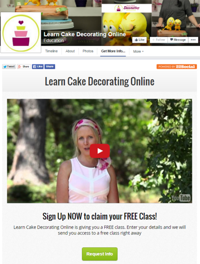 apprendre la décoration de gâteaux en ligne application facebook