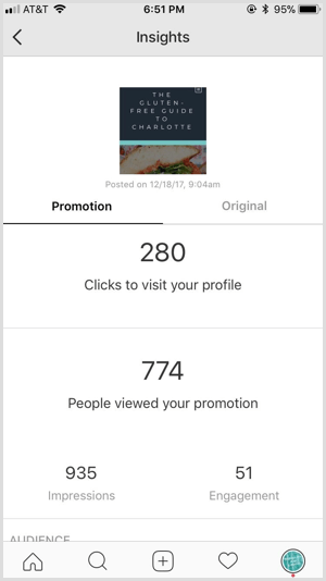 Promotion individuelle Instagram Insights