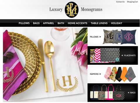 site Web de monogrammes de luxe