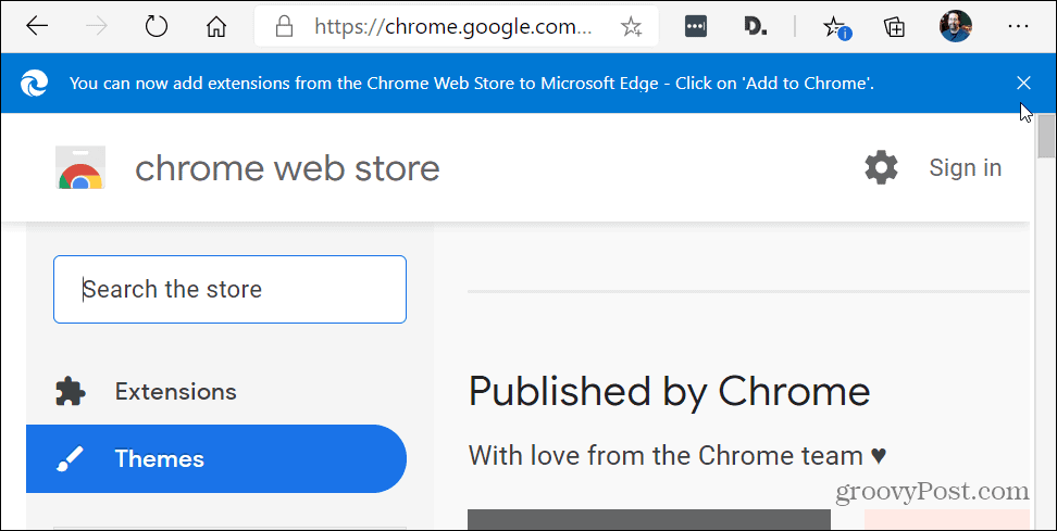 Thèmes de la boutique en ligne Chrome