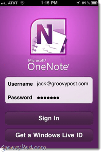 OneNote pour iPhone (gratuit de Microsoft)