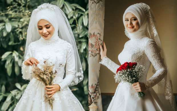 Modèles de robe de mariée Hijab 2020