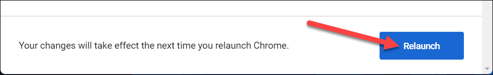 Relancer le bouton Chrome