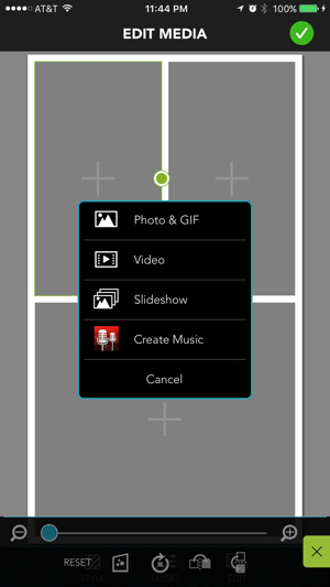 Essayez de combiner des photos et des vidéos dans votre collage PicPlayPost pour un effet intéressant.