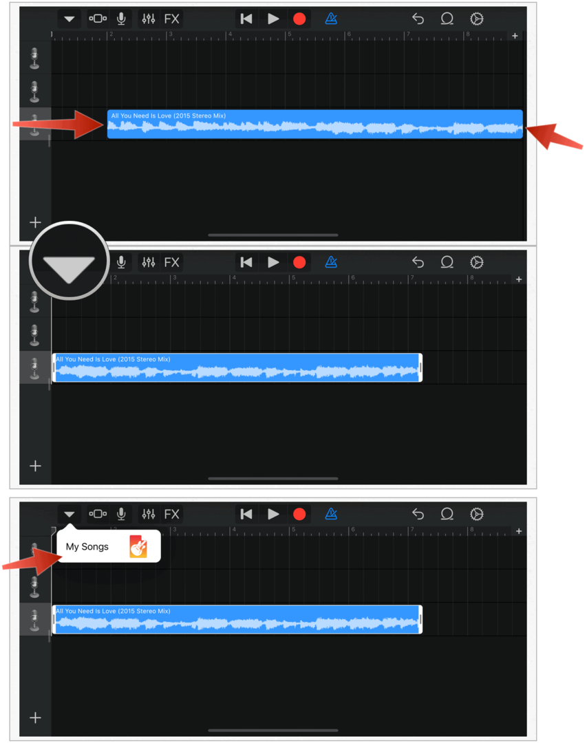 GarageBand mes chansons