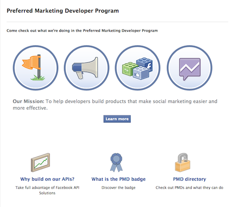 programme de développement marketing préféré facebook