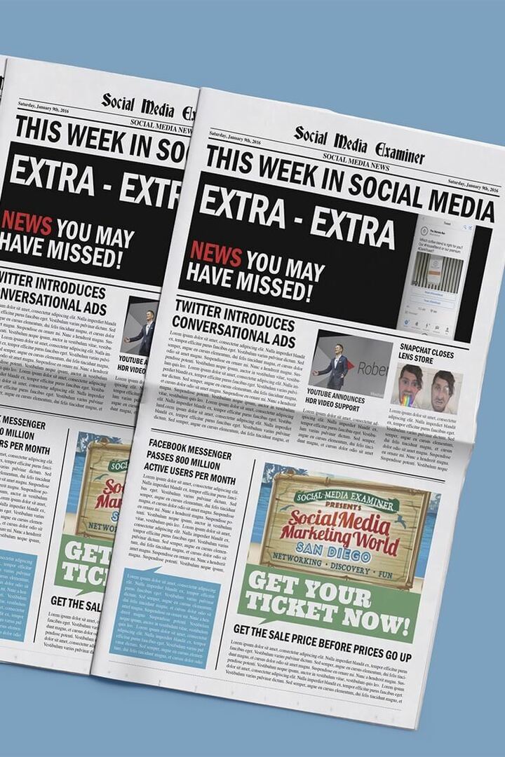 Twitter lance des publicités conversationnelles: Cette semaine dans les médias sociaux: Social Media Examiner