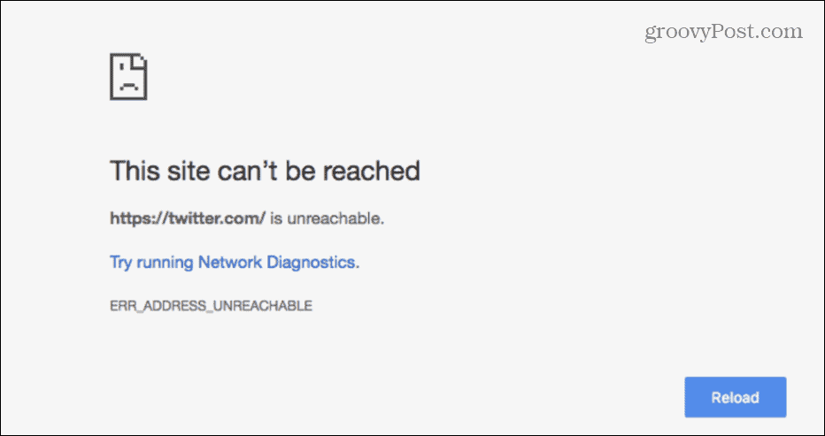 Correction de Err_Address_Unreachable dans Chrome