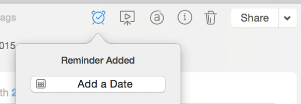 date de rappel dans evernote