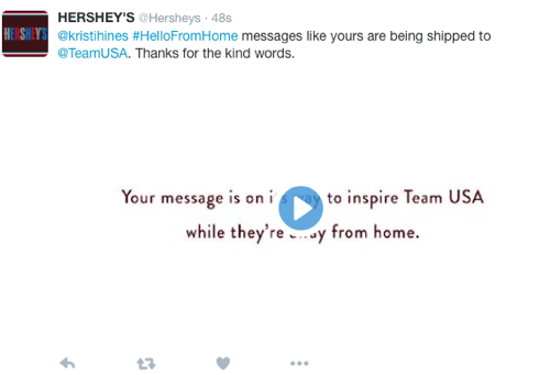 Publicité conversationnelle Twitter Hersheys