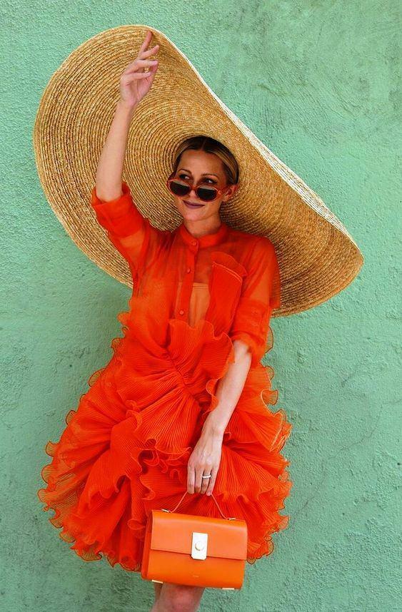 Combinaison robe orange