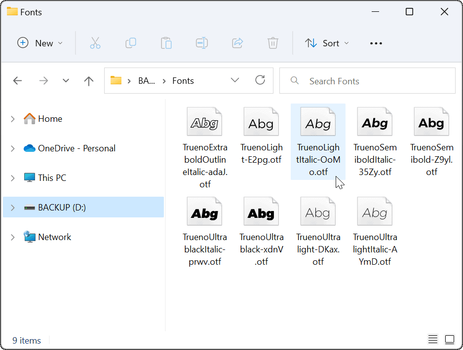 Installer ou désinstaller des polices sur Windows 11