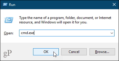 Ouvrez la fenêtre d'invite de commandes dans Windows 10