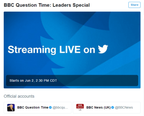 Twitter et la BBC annoncent un premier partenariat de diffusion en direct.