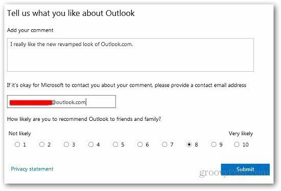Commentaires sur Outlook 3
