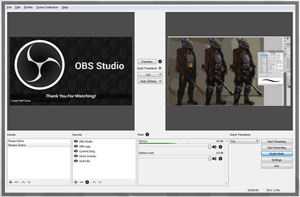 OBS Studios est une bonne option de diffusion en direct gratuite.