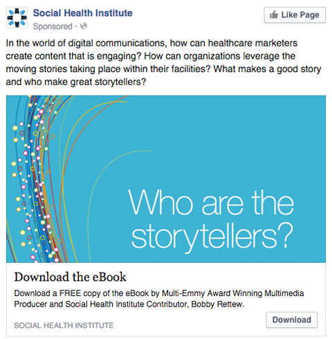 annonce facebook de l'institut de santé sociale