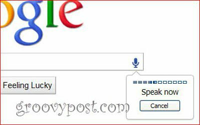 recherche vocale sur le bureau google