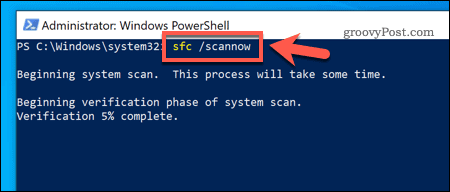 Utilisation de l'outil SFC sous Windows 10