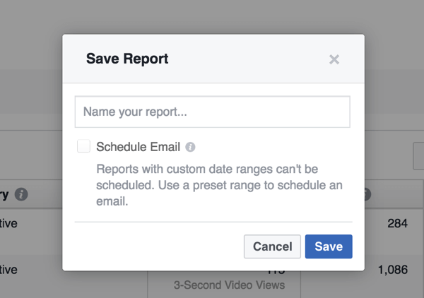 L'outil de création de rapports sur les annonces vous permet d'enregistrer un rapport pour référence future.