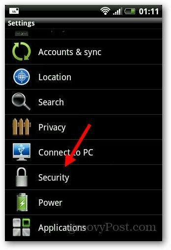Verrou de sécurité Android 2