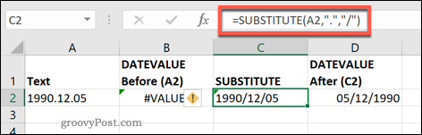 La fonction SUBSTITUTE dans Excel