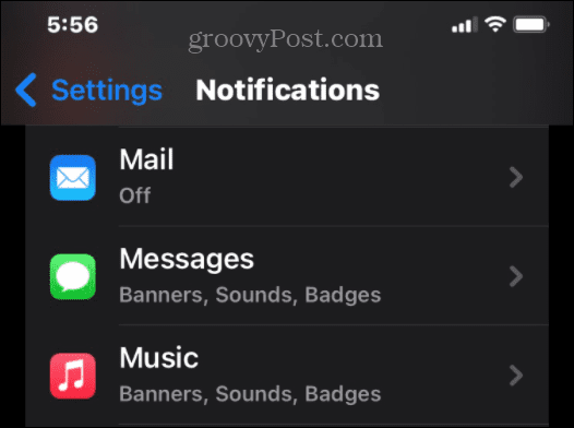Notifications MessagesiPhone