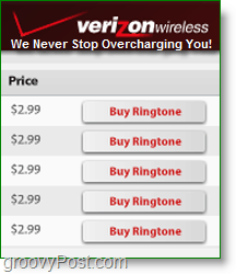 Créez vos propres sonneries -Verizon facture 3 $ chacune! Pas Groovy