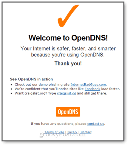 utiliser opendns pour bloquer les sites Web