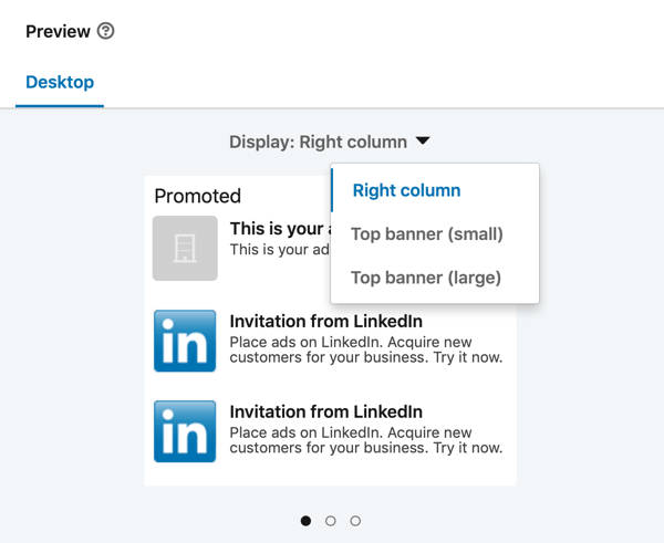 Comment créer une annonce textuelle LinkedIn, étape 13, aperçu de l'annonce