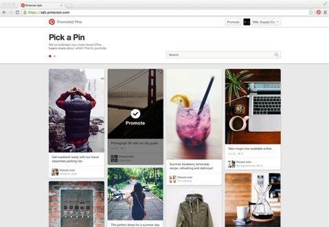 Pinterest vous permet de sélectionner l'image et les mots clés de vos campagnes d'épingles sponsorisées. 