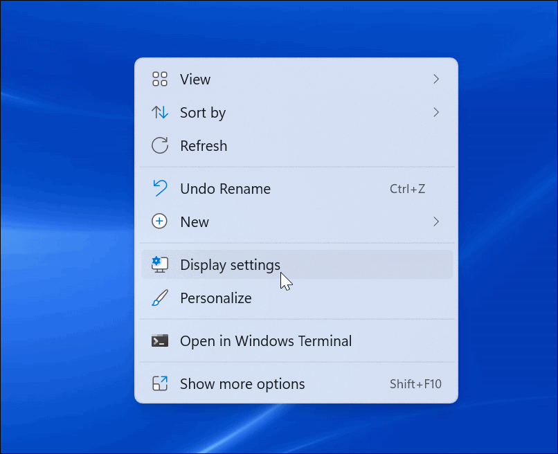 Paramètres d'affichage de Windows 11