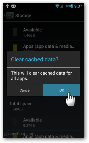 Comment effacer toutes les données des applications mises en cache sur Android 4.2+
