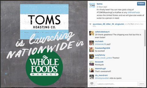 toms instagram image avec hashtag