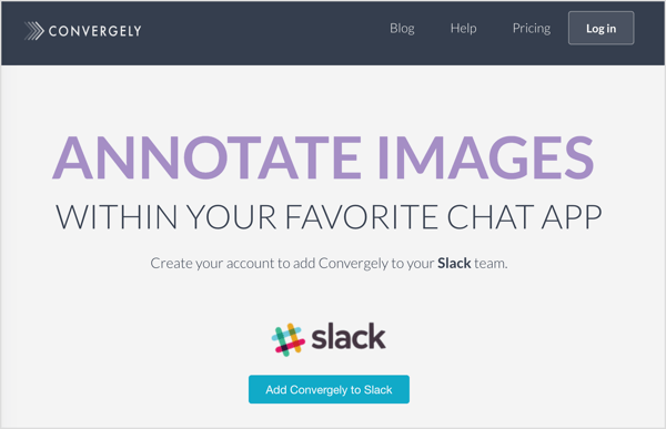 Ajoutez Convergely à Slack.