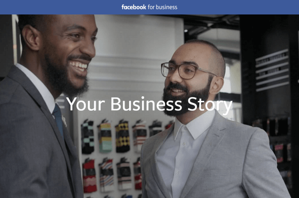 Facebook l'histoire de votre entreprise
