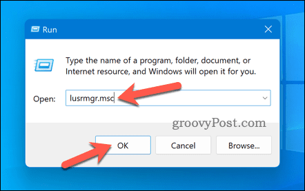 Ouvrez lusrmgr sur Windows 11