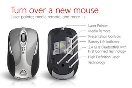 microsoft souris présentateurs pointeur laser présentation boutons contrôle sans fil