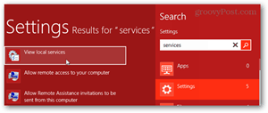 les services Windows 8 s'enclenchent