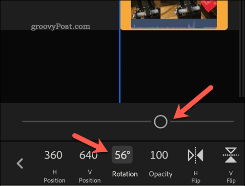 Modification de la rotation vidéo dans Adobe Premiere Rush