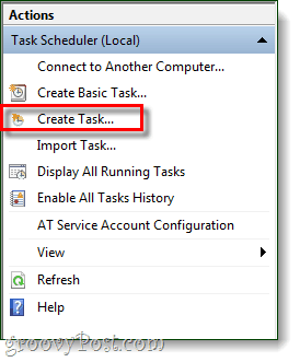 Créer une tâche Windows 7