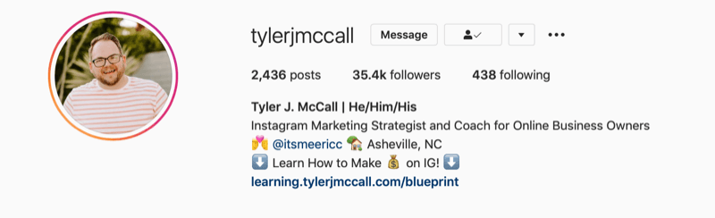 Tyler J. Biographie Instagram McCall