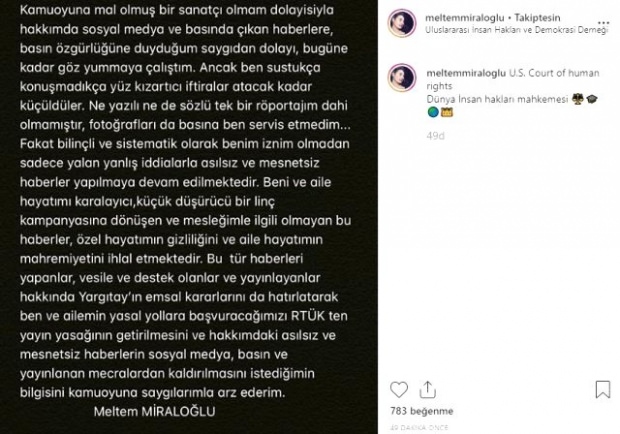 Actrice Meltem Miraloğlu, ne niez pas les nouvelles qui ont divorcé!