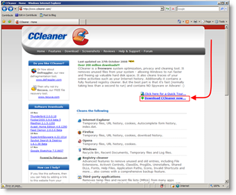 Téléchargez CCleaner pour effacer / supprimer en toute sécurité les fichiers et le cache à partir de Windows